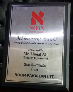 Achievement Award from Noon Group